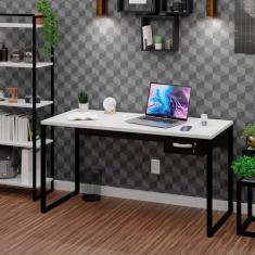 Mesa De Escritório Industrial C/ Gav 1,50m - NetMobil, Branco