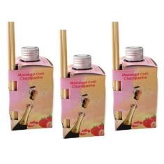 Kit 3 Aromatizador Ambiente da Luz Aromas Difusor Vareta 280ml Perfume