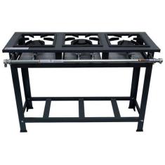 Fogão Industrial P5 3 Bocas Baixa Pressão 1QS 2QD - MetalFour