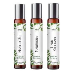 Kit 3 Perfumes Spray 10ml - Citrus e Ervas Masculinos - Essência do Br