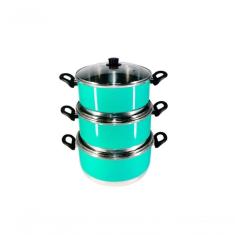 Jogo Panelas Grande (Jogão) Verde Água Alumínio 3pçs Verde