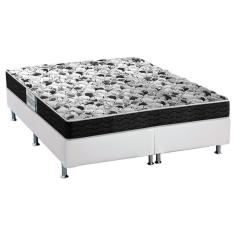 Cama Box King: Colchão Espuma Probel Advanced + Base Crc Courano White(193X203)