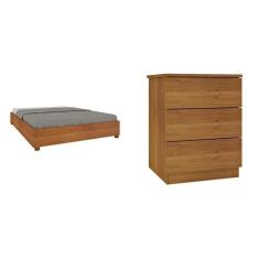 Cama Box Casal Mônaco E Mesa De Cabeceira Veronna Cinamomo