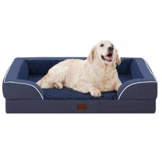 Casa Paw Cama ortopédica GG para cães extragrande, camas para cães de espuma viscoelástica à prova d'água com laterais, fundo antiderrapante e espuma de ovo para cães grandes com capa lavável