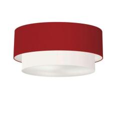 Plafon Duplo Cilíndrico Vivare Md-3065 Cúpula Tecido 80x70cm - Bivolt Bordo-branco 127/220v