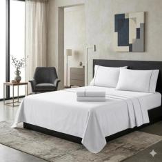 Lençol King Avulso 500 Fios Com Elástico - Rafaloro, Branco