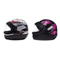 Capacete San Marino Automático Moto Masculino Branco Feminino Preto, B