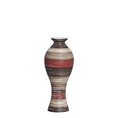 Joelma Decorações Vaso Califórnia P Decoração Cerâmica Vermelho e Marrom Terracota