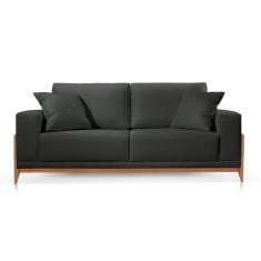 Sofá 2 Lugares Fixo Living Bellagio Suede Preto 15 1,90m