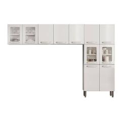 Kit De Cozinha Completa 3 Peças Evidence (2 Armários + 1 Paneleiro) Cpt56 Branco - Bertolini