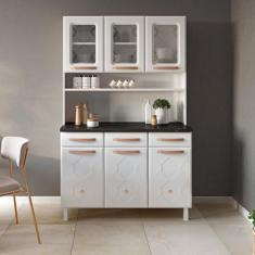 Armário de Cozinha em Aço Triplo 6 Portas 3 Gavetas Mirage New - Telas