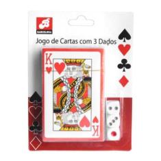 Baralho de Papel 54 Cartas com 3 Dados - Nipo