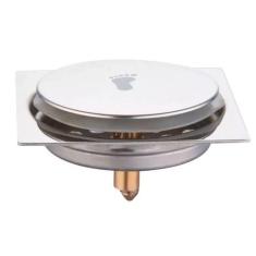 Ralo Inteligente Click 15x15 cm Inox Banheiro Veda Cheiro - AtitudeMix