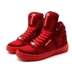 Tenis Masculino Cano Alto Em Couro Língua Alta Confortável - Top Fitne