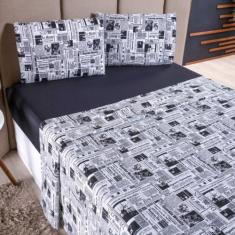 Jogo de Cama Refúgio Casal Percal 180 Fios Algodão Luxo 4 Peças - Suca