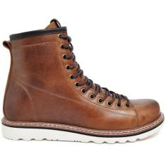 Bota Masculina Coturno Casual Cano Longo Couro Nobre - RANCLAFE CALÇAD