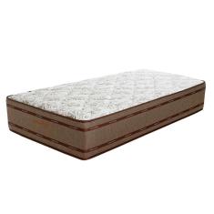 Colchão Solteiro Prata Mola Ensacada (34x88x188) Bege e Marrom