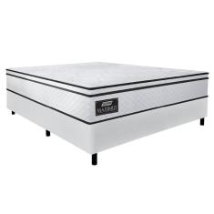 Cama Box Casal Queen Gazin Colchão Molas Ensacadas 158x198x62cm Maximus Branco