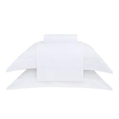 Buddemeyer Jogo de Cama Queen Cetim 300 Fios Damask Stripes 100% Algodão Penteado Branco 4 peças