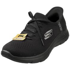Skechers Tênis feminino Summit New Daily Hands Free Slip-ins, Preto = preto/preto, 38