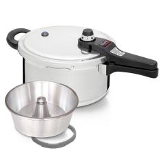 Panela de Pressão Eterna 22 cm 4,5 L em Alumínio Polido com Legumeira Nigro