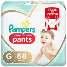 Fralda Pampers Pants Premium Care G 68 unidades