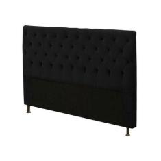 Cabeceira Cristal Plus Casal 140cm Preto Bebezin