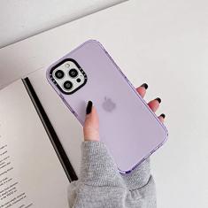 Capa de telefone para iphone 13 12 11 pro max mini 7 8 plus se 2020 x xr xs max silicone macio capa traseira transparente, roxo, para iphone x ou xs