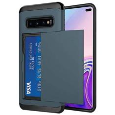Para Samsung Galaxy S10 Plus S10E S10 5G S9 S8 S7 S6 Edge S5 Caso Slide Armor Carteira Slots Para Cartão Capa Para Samsung Note 9 8, Azul Marinho, Para Galaxy Note 9