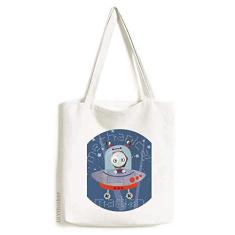 Bolsa de lona para viagem com espaço alienígena e bolsa de compras casual