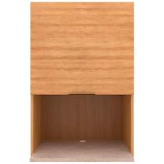 Armário Aéreo Bartira Cristal MDP 15mm com Nicho para Micro-ondas e 1 Porta - 60cm de largura