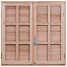 Janela de Madeira Veneziana 120x140cm Com Caixilho 8,5cm  EWK 150 Rondosul Marroml