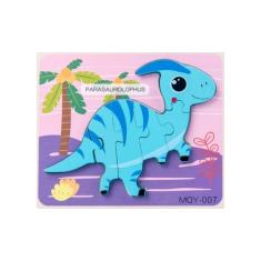 Quebra-cabeça de madeira Montessori Dinossauro para crianças