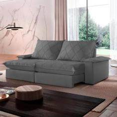 Sofá Retrátil e Reclinável com Catraca Blindada 200cm Merlot - Montano