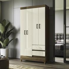 Guarda Roupa 4 Portas 2 Gavetas com Pés - Espresso Móveis