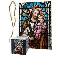 Quebra-Cabeça Religioso São José De 300 pç + Terço Especial - Reidopen