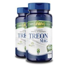 Kit 2 Treon Mag Magnésio Treonato Unilife 60 Cápsulas