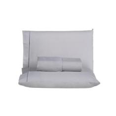 Lençol king size 3 peças 100% algodão 200 fios cama box detalhe ponto 