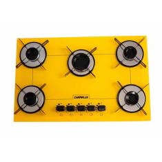 Fogão Cooktop 5 Bocas Chamalux Ultra  Chama Premium Bivolt, Amarelo, B