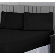 Jogo de Cama Casal Padrão Percal 400 Fios Ponto Palito 03 Peças, Antiá