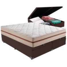 Cama Box Baú e Colchão Classic 26 cm Molas ensacadas King Anjos