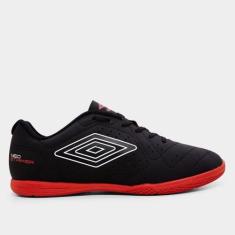 Chuteira Futsal Umbro Neo Striker Unissex, Chumbo, Branco, 42