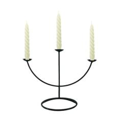 Castiçal 3 Arcos 31 cm Porta velas Brancas velitas Decoração - Velitas
