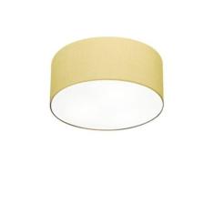 Plafon Cilíndrico Vivare Md-3010 Cúpula Em Tecido 30x12cm - Bivolt Algodão-crú 127/220v