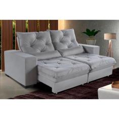 Sofá Retrátil e Reclinável 2,50m Suede Isis Terracota - Sofá Casa, Cin