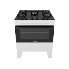 Fogão Itatiaia Electra Glass Pluss Piso 5 Bocas Branco Mesa De Vidro Bivolt (3700000487)