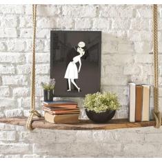 Quadro Decorativo Figurativo Beijo Segunda Guerra 45x34cm - Quadros On