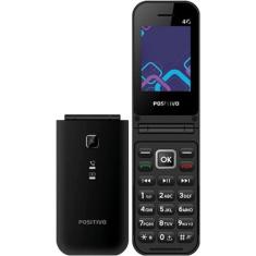 Celular idoso positivo Flip p51 4G tela 2.4 com função modem e botão S