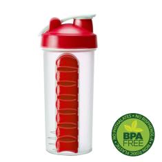 Garrafa Squeeze Gold Sports Pro Mixer e Porta Comprimido 750ml-Unissex