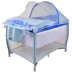 Berço Desmontável Burigotto New Aconchego Azul - 9 a 15kg